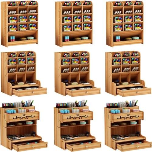 Multifunctional pencil case stationery storage box student dormitory desk shelf cosmetics storage box household goods sort box