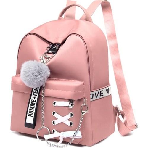 Fashion female book bag backpack schoolbag cute school bag travel pack fashion for women teenage teenagers girls 2020 NEWS