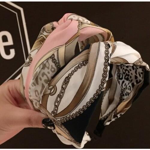 Korea New Simple and Versatile Temperament Hairband Fabric Plaid Women Hair Hoop Women Lady Cross Headband Hair Band Accessories