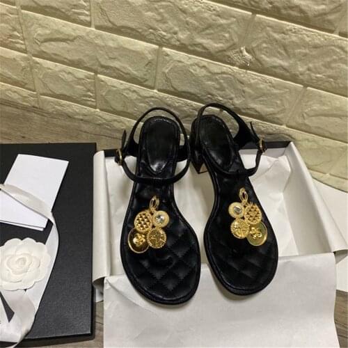 Plus Size 35-41 Summer Sandals Ins Fashion Brand Woman Sandals Genuine Leather Womens Shoes High Quality Shoes
