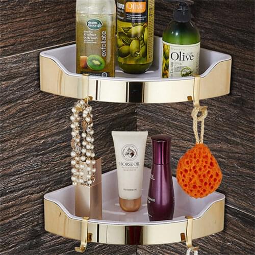 Bathroom Shelf 304 Stainless Steel Black Shower Shampoo Cosmetic Corner Shelf Bathroom Accessories Storage Organizer Rack Holder