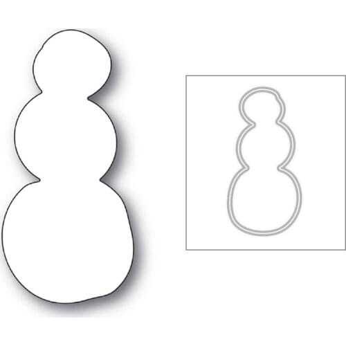 2020 New Christmas Snowman and Snowball Contour Metal Cutting Dies Cut For DIY Scrapbooking Greeting Card Paper Making No Stamps