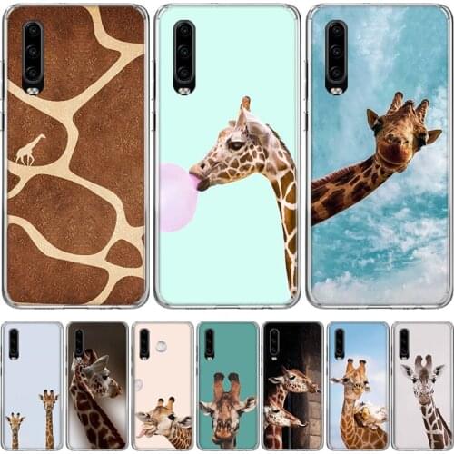 Giraffes Cute Animal Phone Case for Huawei P30 P40 P20 P10 Mate 20 10 30 Lite Pro P Smart Z Plus + Art Luxury Cover Coque