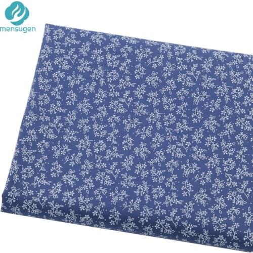 Fabric Meter White Floral 100% Cotton Fabrics Suitable for Girls Dresses Skirts bed sheet Blankets Pillow Case DIY Sewing Cloth