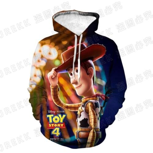 Toy Story Disney Movie Cartoon Anime Clothes For Boy Girl Kids Spring Fashion 3D Print Men Women Hoodies Sweatshirts
