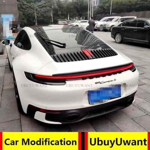 UBUYUWANT Carbon Fiber Rear Spoiler For 2019 2020 Porsche Carrera 992 Rear Tail Wing Decoration Trunk Lip Spoiler Car Styling