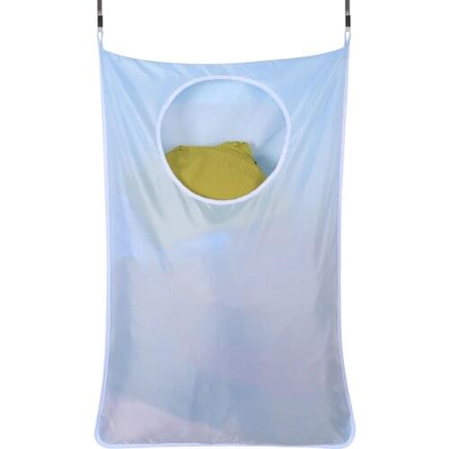 Large Capacity Dirty Clothes Storage Baskets Hanging Laundry Hamper Over The Door Portable Oxford Cloth Recycle Bag