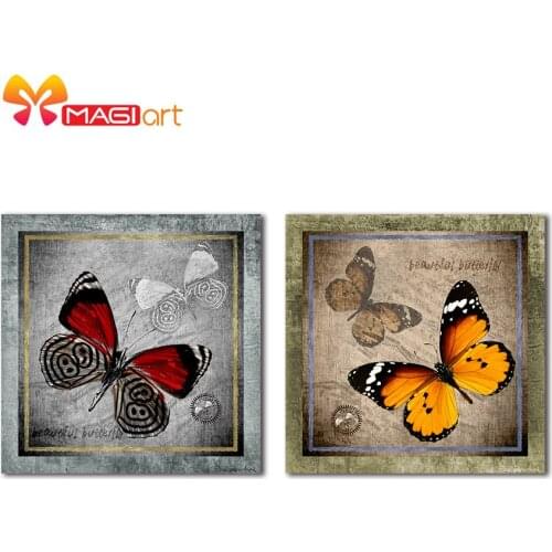 Cross stitch kits Embroidery needlework sets 11CT water soluble canvas patterns 14CT Animal Style The Butterfly-NCMA043