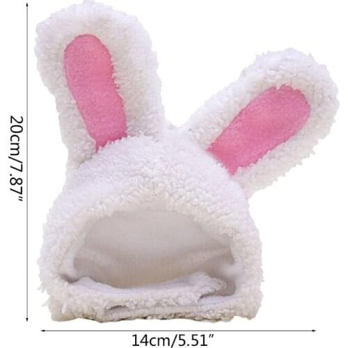 Funny Pet Dog Cap New Year Party Christmas Cosplay Costume Warm Rabbit Hat PXPD