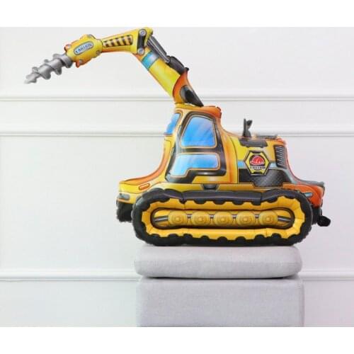 1pc Giant 4D Missile Tank Drilling Machine Jeep Balloon Assemble Car Foil Helium Globos Military Theme Birthday Party Decoration