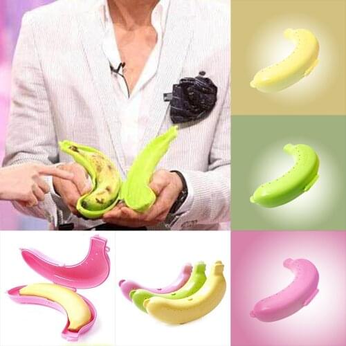 2021 Plastic Banana Protector Container Box Holder Case Food Lunch Fruit Storage 1/3pcs Banana Keep Fresh Case Protector Box