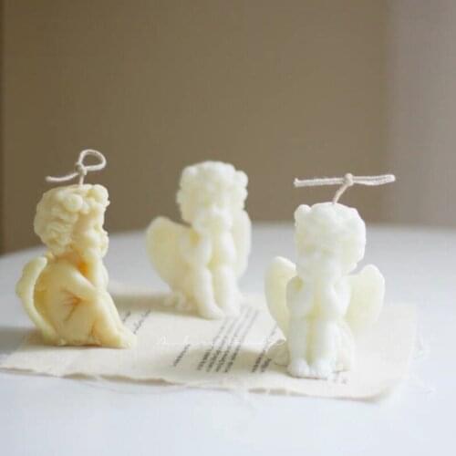 3d cute angel baby shape candle mold Aromatherapy plaster gypsum scented candle silicone wax mould