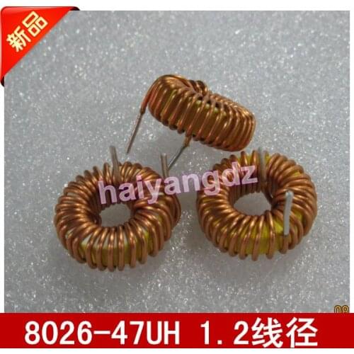 5pcs/20mm 47UH 12A 1.2 Line Annular inductance 8026 Magnetic ring inductors Horizontal