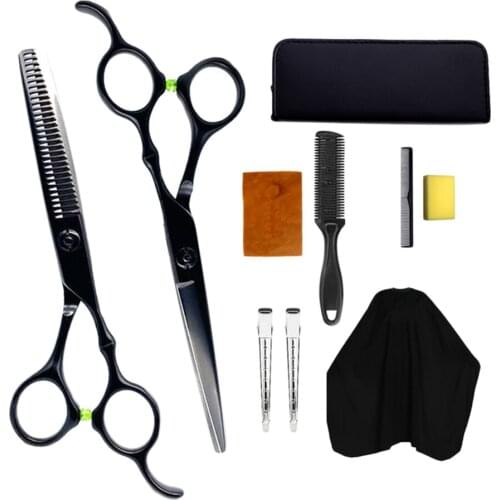 6.0" Hairdressing Scissors Hair Cutting Salon Thinning Equipment 10 Sets