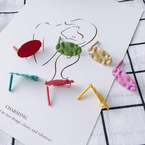 DIY accessories wholesale color candy sweet little fresh macaroon color trendy earrings