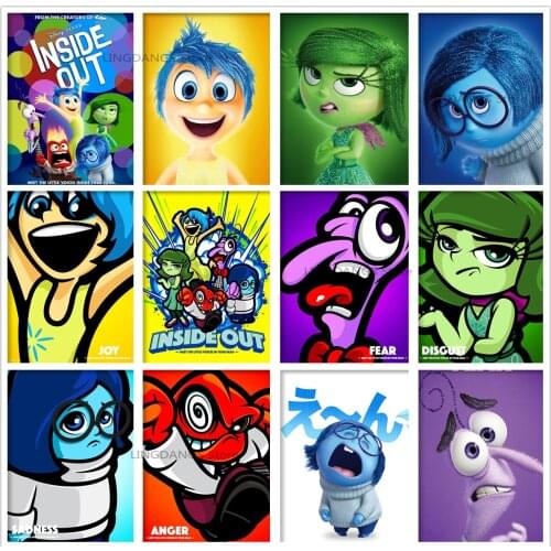 Disney 5d Diy Diamond Painting Inside Out Cartoon Movie Poster Diamond Mosaic Embroidery Cross Stitch Full Drill Home Decor Gift