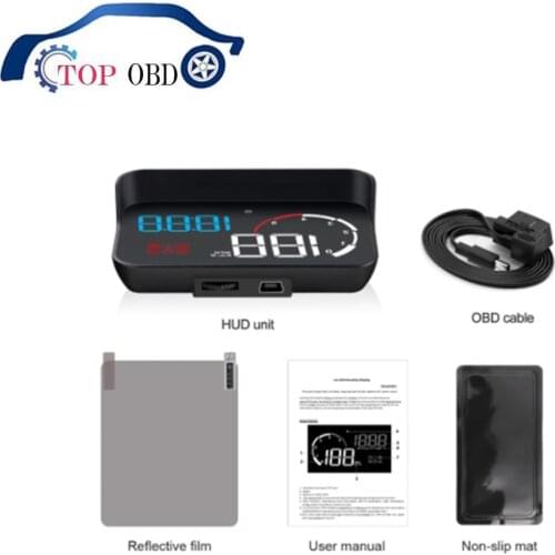 HUD Display Head Up Display M10 Car GPS HUD M10 OBD OBD2 Diagnostic Projector Digital Speedometer Car Speed Security Alarm