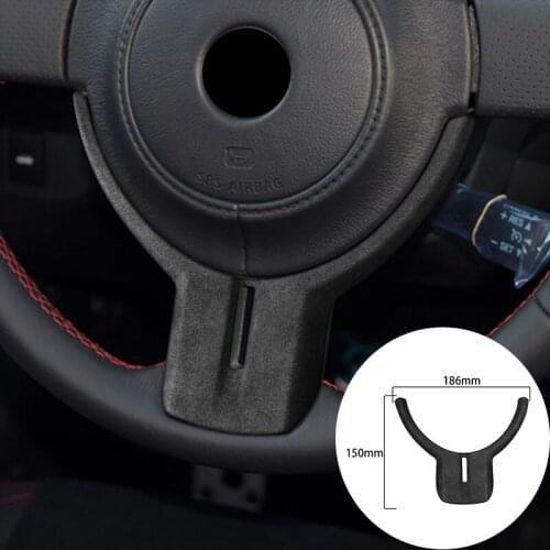 For Subaru BRZ Toyota GT86 2012-2015 Alcantara Suede Wrap Car Steering Wheel Cover Panel Frame Trim Sticker Interior Accessories