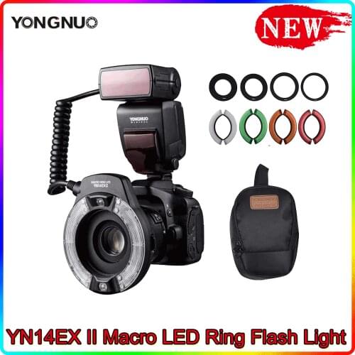 Yongnuo YN14EX II TTL LED Macro Ring Flash Light Double Lamp Macro Flash for Canon 5D4 1DX2 5Dsr 750D 6d2 DSLR Camera