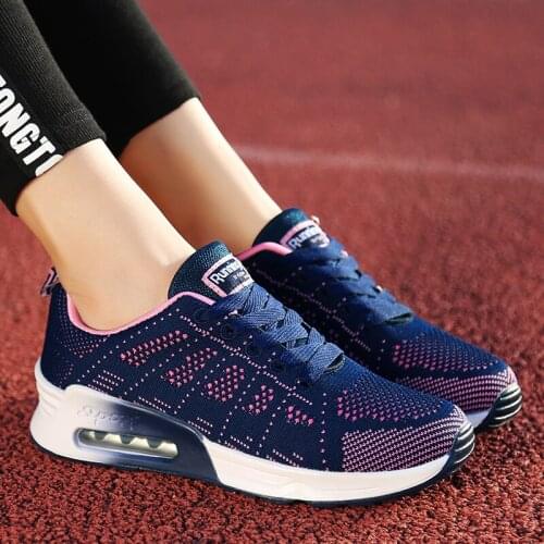 Air Cushioning Sneakers Lightweight Jogging Mesh Breathable Running Shoes For Women Femme Sports Shoes For Male Zaptillas Mujer