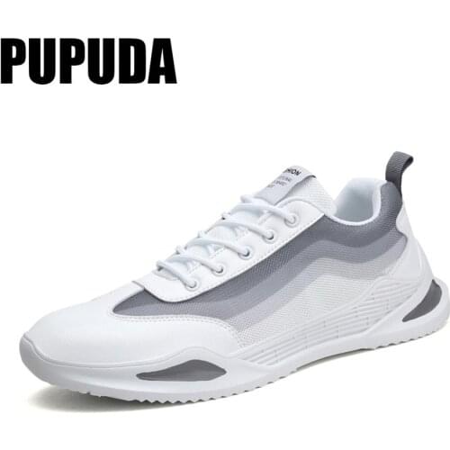 PUPUDA Lightweight Men Casual Shoes Breathable Mesh Sport Sneakers Lac-up Fashion Running Shoes