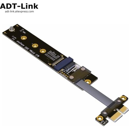 M.2 M key NVMe SSD To PCI-e PCIe x1 Adapter Riser Card Flexible Flat Cable M2 keyM PCI-Express pci express 1x Gen3.0 R14SF