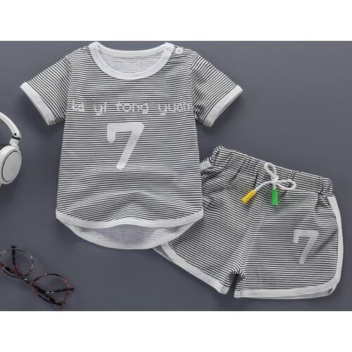 Baby boys Girls Summer Sleeveless Vest Shorts Clothing Kids Sportswear Home Wear Toddler Sleepwear Pajamas Sets