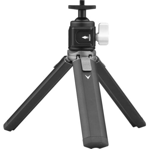 Mini Tripod Stand Aluminum Alloy Tripod with Ball Head Cold Shoe Mount 1/4 Inch Screw for Cameras Cellphones Photography Light