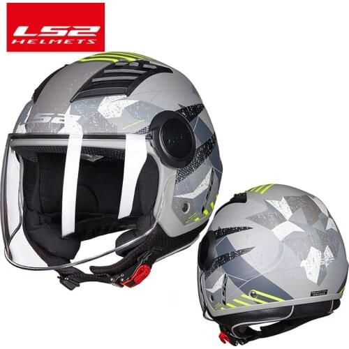 LS2 Airflow Motorcycle Helmet 3/4 Open Face Summer Jet Scooter Half Face Motorbike Helm Capacete Casco LS2 OF562 Vespa Helmets
