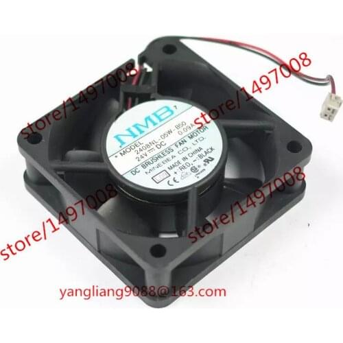 NMB-MAT 2408NL-05W-B50 L09 DC 24V 0.09A 2-Wire 60x60x20mm Server Cooling Fan
