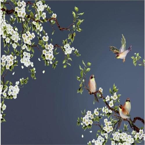 Wallpaper for walls 3 d for living room Flower and bird wallpapers background wall
