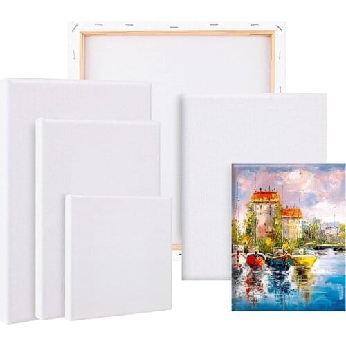 One Set Wood Painting Frame Cotton White Stretched Canvas Frame For Drawing Painting DIY Canvas Painting Supplies Different