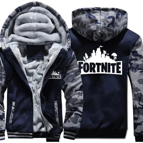 Original Fortnite Winter Cardigan Sweater Men Coats Thick Hooded Cardigan Men Sweater Striped Mens Clothes Sweaters Cardigans