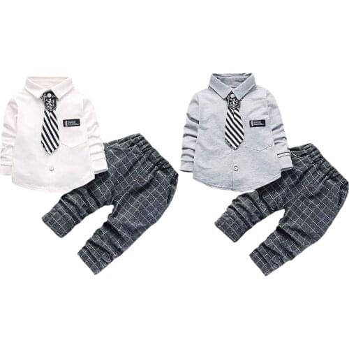 Autumn Fall Fashion Baby Boy Clothes Gentleman Birthday Formal Suit Handsome Autumn Fall And Winter Infant Toddler Set
