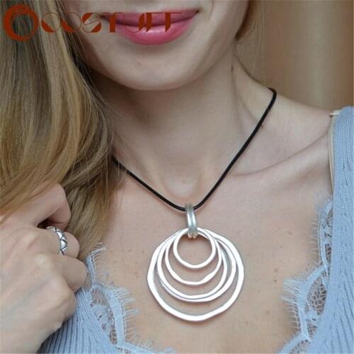 Jewelry For Woman Necklace 2021 Mom Gift Idea Long Chain Statement Bohemia Ethnic Choker Suspension Necklace for Women Friends