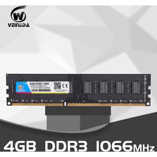 VEINEDA ddr3 2gb 4gb 8gb ddr3-160013331066 compatible all Intel AMD Desktop 240pin Dimm Ram