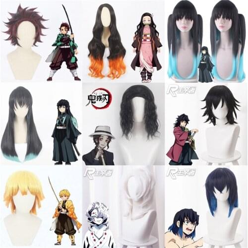 Cosplay Wigs Demon Slayer: Kimetsu no Yaiba Hashibira Inosuke Tomioka Giyuu Agatsuma Zenits Nezuko Muichirou Tanjirou Role Wigs