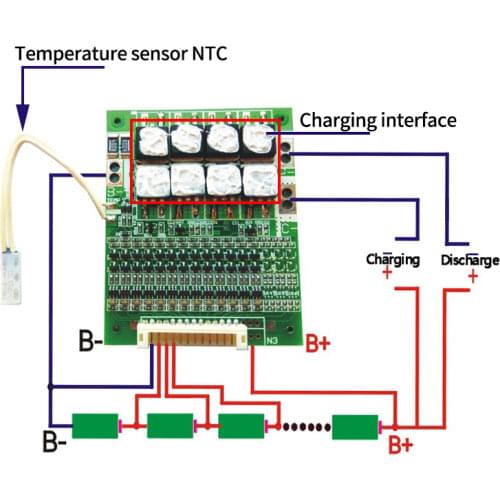 BMS 13S 60A 48V 18650 Li-ion Lithium Battery Pack Protection Equalizer Board With Balance For BMS Electric Vehicles With NTC