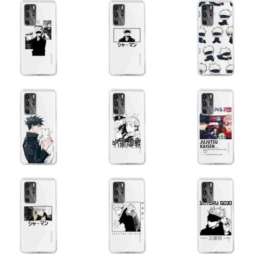 Jujutsu Kaisen Phone Case Transparent For Huawei honor V 9 8 10 20 7 i S A C X pro lite play Soft TPU Clear Mobile bags