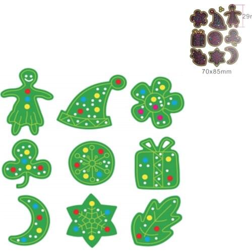 Christmas Hat Gifts Stars Moon Metal Cutting Dies Stencils For DIY Decorative Embossing Handcraft Paper Cards Making Die Templat