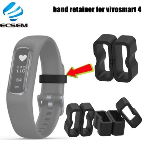 Silicone fasten ring for Garmin vivosmart 4 watch accessories strap retainer loop for vivosmart 4 band keeper buckle rubber loop