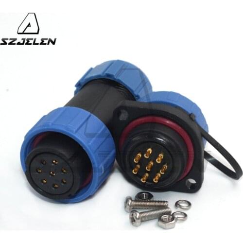 SP21 IP67 Waterproof Waterproof stage light 8 pins Aviation Plug Socket cable 8-Hole Flange plug socket