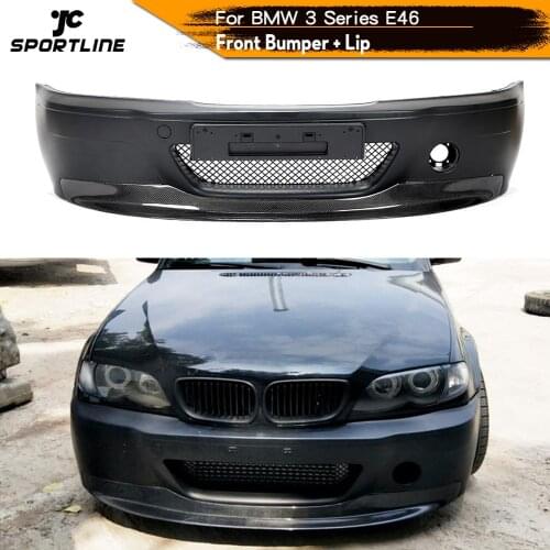 Front Bumper Lip Spoiler Splitters For BMW E46 4 Door CSL 1998 - 2004 Carbon Fiber Front Bumper Guard