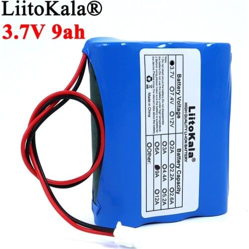 Liitokala 3.7V 18650 Lithium Battery Pack 9000mAh Fishing LED Light Bluetooth Speaker 4.2V Emergency DIY batteries with PCB