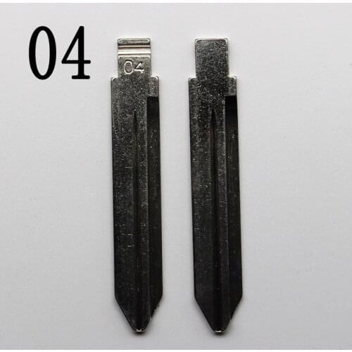 #04 Replacement Metal Blank Uncut Flip KD Remote Key Blade Type #04 for Chrysler / Jeep / Dodge Auto Car Key Blade No.4