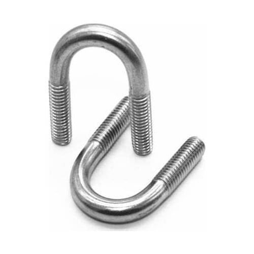 1pcs M12 U shaped screws pipe clamp large type bolts double head male screw 304 stainless steel 60mm-320mm length