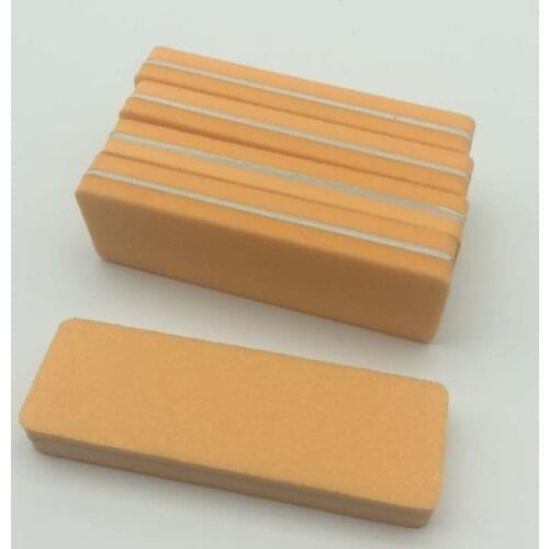 10pcs Orange Sponge Nail Files Double Sided Papersand Sanding Nail Care Buffing Nail Art Pedicure And Manicure Sanding Tools