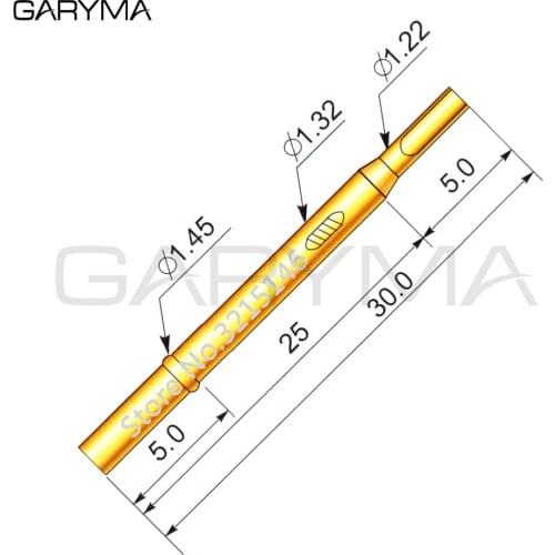100Pcs RL75-3S Test Probe Pogo Pin Receptacle Length 39.0mm Tool