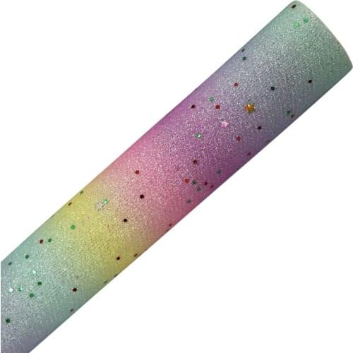 30x134cm Roll Rainbow Fine Glitter Fabric For Handbags Shoes DIY Home Decoration Material AY207