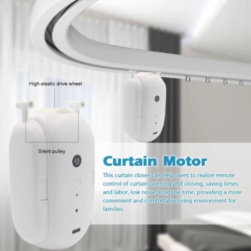Tuya Bluetooth Wireless Automatic Curtain Opener Remote Control Powered Rechargeable Smart Curtains Robot With Llumination